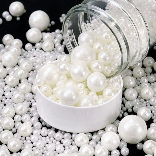 130g/ 4.6oz Perlé comestible saupoudrer mélange blanc perle sucre bonbon cuisson décorations de gâteau Toppers de Cupcake décoration de biscuits crème glacée célébrations Shaker pot mariage douche fêt