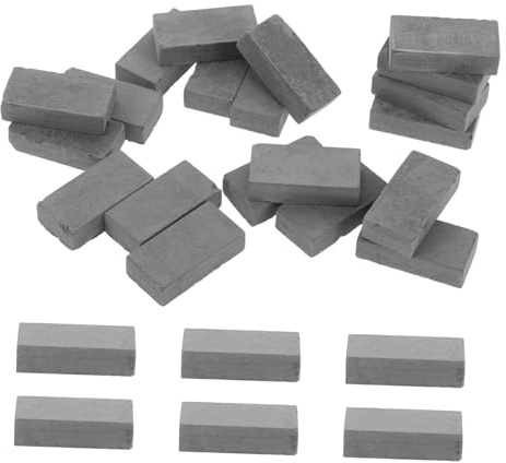 Generisch 50 Stück Mini-Steine bausteine Mini Ziegelsteine Architektur Modell Kleine Skalenmodelle Simulationsziegel miniatursteine ​​selber Machen Ziegel für draußen Ton Black
