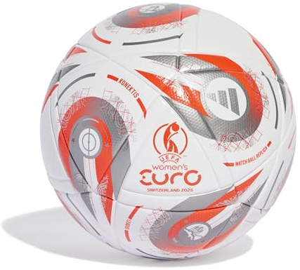 Adidas UEFA EURO25 Final League Unisex Adult Ball - White, Size 38 EU