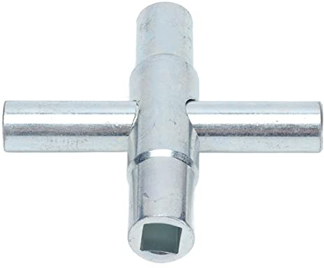 Ejoyous Chiave Sobbolto a 4 Vie, Carta per l'arresto dell'acqua in Acciaio Chiave del Bagno, Ideale per Valvole, Design Trasversale Efficiente, Portatile e Utile, Controllo dell'acqua, Adatto