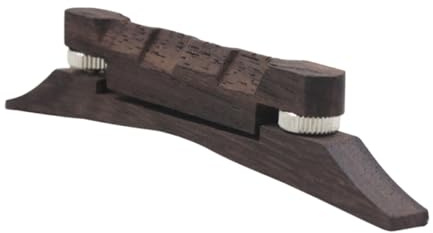 ERINGOGO Puente para Mandolina y Guitarra Acústica de Altura Ajustable, Accesorio Ligero para Músicos y Amantes del Tinte Castaño