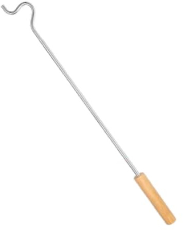 KESOTO Bastone Appendiabiti con Gancio Asta Multifunzione per Abiti Tende Palo Raggiungi Vestiti Gancio per Estensione Indumenti Costruzione in Ferro Resist, Lunghezza 61cm