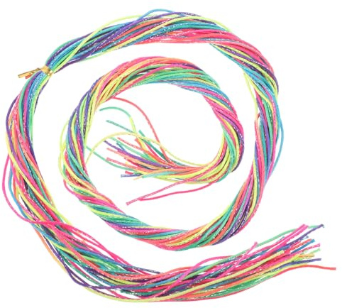 HAMPPLIES 120 St Flerfärgade Flätband med Glittrande Silvertråd Återanvändbara Hårflätor och Wrap Strings för Flickor och Kvinnor DIY Styling för Alla Hårtyper vid Fest och Gruppaktiviteter