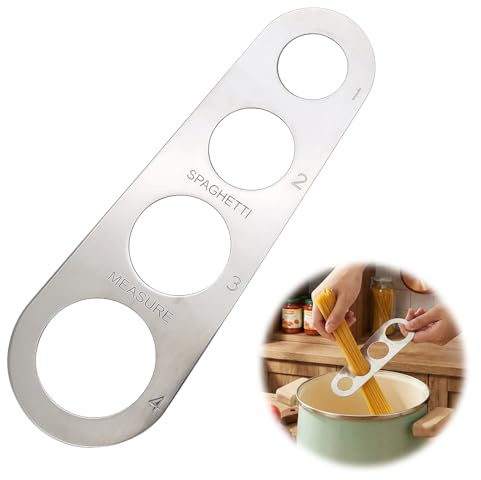 Spaghetti Measurer Tool,4-Holes Stainless Steel Pasta Portion Measure Tool