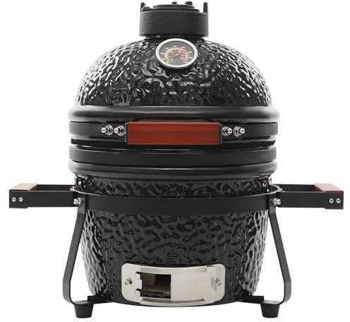 LENDISIY Kamado - Barbecue a carbonella, in ceramica, fino a 800 °C, per barbecue, barbecue, cottura e cottura