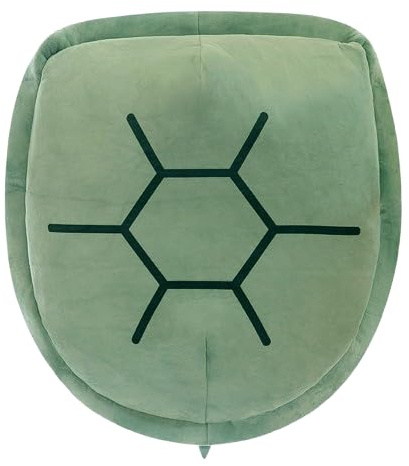 JORCEDI Turtle Shell Pillow - Kawaii Wearable Giant Turtle Pillow Funny Cosplay Plush Cushion for Kids Adult Dress (100cm,green)