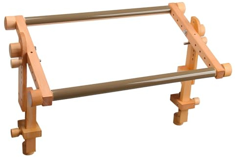 boxoon Adjustable Embroidery Frame, 20.1 X 11.4 In, Beech Wood Table Clamp Stand For Cross Stitch, Multi-Angle, Diy Crafting