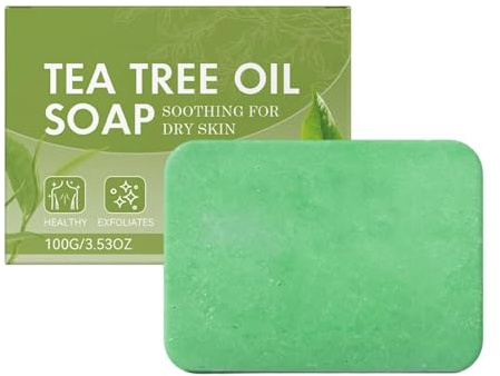 Barra de jabón de árbol de té: jabones de baño de árbol de té refrescantes y cómodos | Jabón de Baño Corporal para Hombre, Mujer, Ducha Diaria, Post Entrenamiento, Rostro y Cuerpo