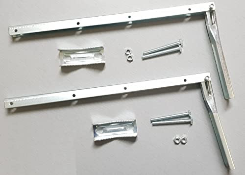 2PZ STAFFA STAFFE STENDIBIANCHERIA BALCONE A RIBALTA PIEGHEVOLE FERRO ZINCATO