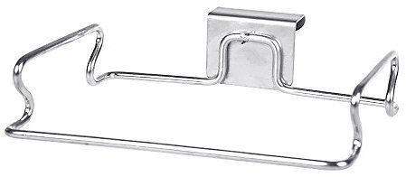 ecosway Edelstahl-Halterung zum Aufhängen über der Tür Müllsäcken Küche Rack Handtuch Stauraum über Schrank Kunststoff Tasche Halter Trash Tasche Halter Organizer für Küche
