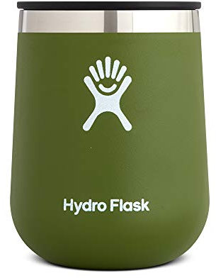 Hydro Flask 10 oz Wine Tumbler - Stainless Steel & Vacuum Insulated - Press-In Lid - Olive
