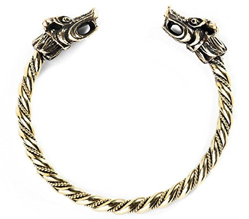 Vintage Wikinger Armreif ROYA Ø 5.5 cm Armschmuck Freundschaftsband Bronze