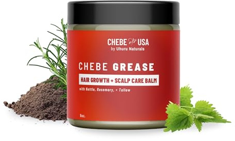 ORIGINAL Chebe Hair Growth Grease with Rosemary & Grass-Fed Tallow – Hair Thinning & Hair Loss Treatment for Men & Women | Regrowth, Strengthening & Lengthening for All Hair Types (8 oz)