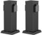 ledscom.de 2 Tomas de jardín Columna Polly para Exterior, IP44, 2 vías, Acero Inoxidable, Negro, Angular, 27 cm