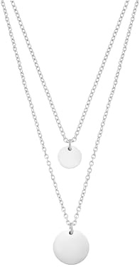 Heideman Halskette Damen mehrreihig Kreise Edelstahl silber gold | Modisches Accessoire mit Anhänger zum Kombinieren, hautfreundlich - schöne Geschenkidee für Freundin oder Partnerin.