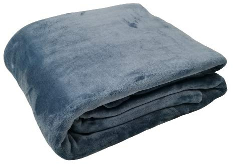 GABEL S.P.A. Plaid Arredo Flannel in Morbido Pile Colore Oltremare