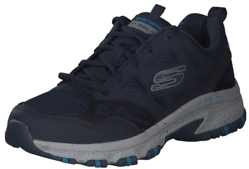Skechers Men's Hillcrest Sneaker, Navy Leather Mesh Synthetic Trim, 11 UK