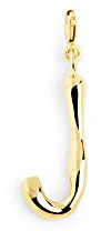 SINGULARU - Charm Letter XL - Colgante Inicial en Latón con Acabado Baño de Oro de 18 Kt - Colgante Letras A - Z - Charm Combinable con Collar - Joyas para Mujer