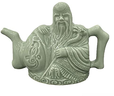 BOSUGE Tetera de Asesinos, Tetera de cerámica China Hecha a Mano, Tetera de Doble propósito, Recipiente para Beber té de café en Capas, Tetera de Truco mágico con Caja de Regalo, 16 oz