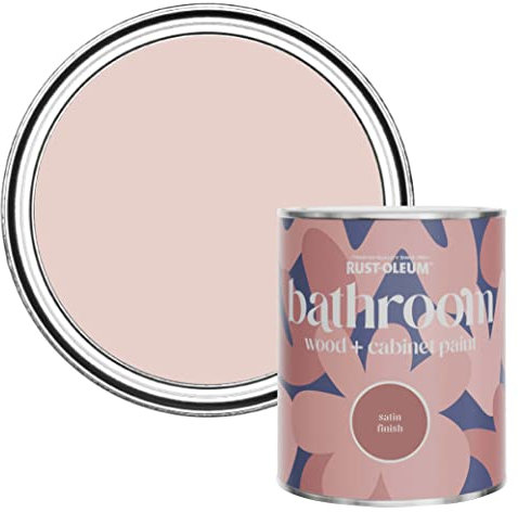 Rust-Oleum Pink Moisture Resistant Bathroom Wood and Cabinet Paint in Satin Finish - Pink Champagne 750ml