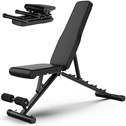 Hantelbank, verstellbare Hantelbank, Ganzkörpertraining, Hantelbank, Hantelbank, verstellbare Fitnessbank, professionelle Multifunktions-Sit-Up-Bank, Rückenlehne in 6 Stufen verstellbar