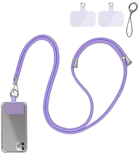 FFTANXS Cuerda para movil,Colgante para movil,Cordon para movil,1.5M Correa movil,Ajustable removible colgador movil,Cuerda movil para colgar para la mayoría de los smartphones