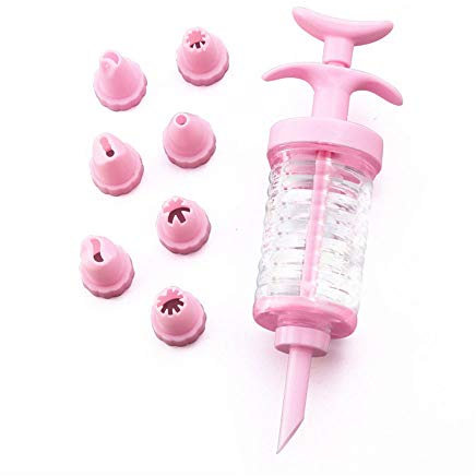 Siringa per crema con 8 ugelli, siringa per decorazione torte, set di siringhe per glassa, pistola per crema da spremere e ugelli, per cupcake, ciambelle, biscotti e pasticceria