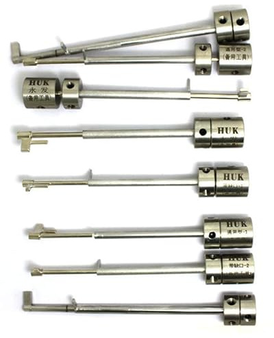 HUK Lot de 8 outils de crochetage de serrure pour serrures à lame sûre, ouvre-lame rapide, outil de crochetage de serrure professionnel