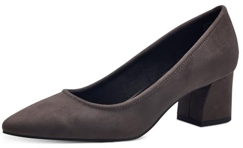 MARCO TOZZI Damen Pumps Spitz mit Blockabsatz, Grau (Anthracite), 39 EU