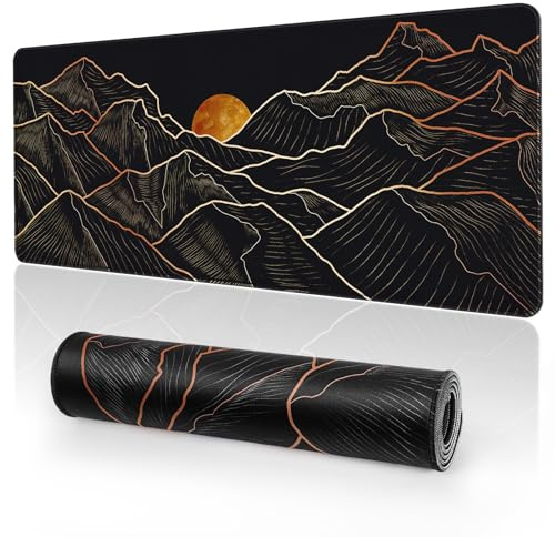 EFISH Gaming Mouse Mat Large Mouse Pad (31.5 x 11.8) Washable Laptop Desk Pad, Japanese Keyboard Pad, Non-Slip Rubber Base Desk Mat for MacBook, PC, Laptop, Office