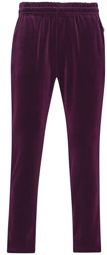 TRIGEMA Nicki byxor med praktiska fickor, aubergine, S