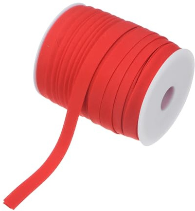 M METERXITY Doppelt gefaltete Schrägband 1/2 Zoll 55 Yards Baumwoll-Schrägband Großpackung Doppelt gefaltete Schrägband für Nähen/Säumen/Saum/Binden/Quilten/DIY Handwerk [Rot]
