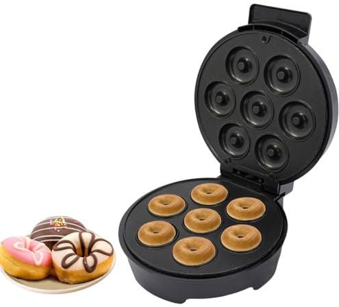 Donut Maker - Máquina para 7 donuts (1000 W, antiadherente, eléctrica)