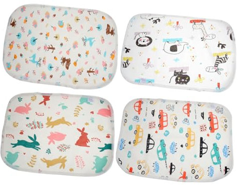 RORPOIR 4er Set Wasserdichte Wickelauflagen 45x30 Cm Wiederverwendbare Matratzenauflage Mit Cartoon Design Waschbare Urin Änderungsmatten Für Windeln Und Spucktücher Gemischte Farben