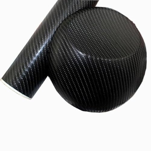 TANGSIYANG Autofolie 5 Meter 3D 4D 5D 6D Carbon Faser Vinyl Wrap Abdeckfolie Motorrad Auto Wrapping Folie Air Wrap Auto Aufkleber Auto Folie(4D Carbon Black,10cm X 152cm)