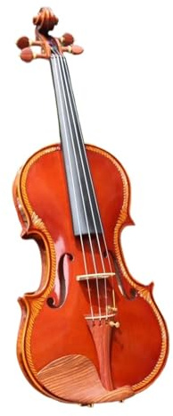 Anfänger Geige Komplett Handgeschnitzte Retro-Lack-Violine 4/4 Rotbraun. Professionelles Violinmusikinstrument Mit Box