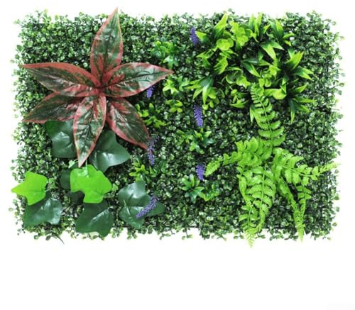 ZiStarlilife Prati artificiali da appendere alla parete, 40 x 60 cm, finta erba verde, pannelli di siepe in bosso (#B)