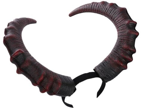 Healvian Devil Horns Headband for Women Large Cosplay Accessory for Halloween Festivals and Theme Parties for Costume Dress-up and Photography