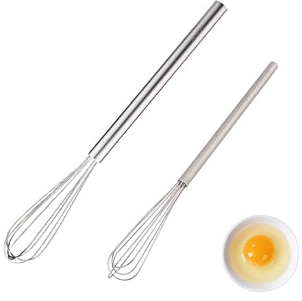 Frusta da neve in acciaio inox, scopa a spirale, piccola piatta argento