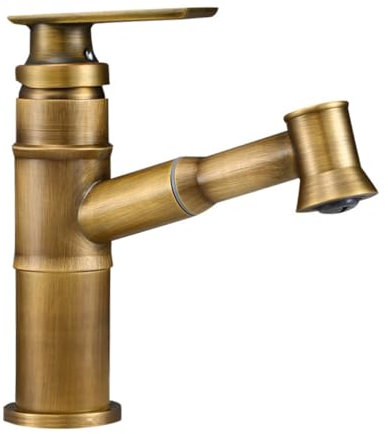 DIYEAH Wasserhahn Waschtischarmatur Kupfer Badarmatur Waschtisch-mischbatterie Wasserhahn Mit Sprudlerfilter Heiß Kalt Platzsparend Einlochmontage