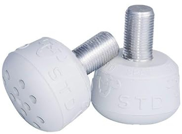 L'Estel Skates - STD Skates & Wheels - Coppia Freni con filettatura europea 16/1,25 mm o filettatura imperiale 5/8 serie Elite Bianco - Pattinaggio Artistico Ruote