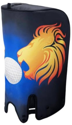 LOVIVER Golftasche Regenschutz Wasserdichter Universal Praktischer Regenmantel Staubdichter Regenumhang für Golfer Outdoor Männer Frauen, Schwarz Gelb