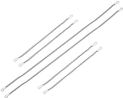 HOUDERCO Eisenketten Zum Aufhängen Von Schildern Und Postern 6 Stück Robuste Hängeketten Für Pflanzenampeln Und Schmuckherstellung Mit Verbindungsstücken Vielseitig Einsetzbar