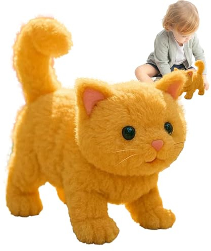 Générique Chat Robot Réaliste | Animal en Peluche Chat Réaliste | Cadeaux Famille Amis