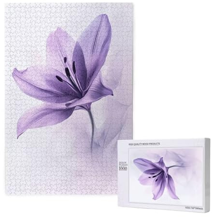 Puzzle 5000 Teile Blume Puzzles für Erwachsene Lila HD Puzzel Anspruchsvolles und Lustig Kreatives Unterhaltungsspiel, DIY Holzpuzzle für Erwachsene Als Feiertage Deko Geschenk fur Frauen M-1764