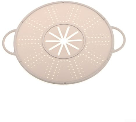 TDCuizent Silicone Spill Stopper Lid and Pot Holder Heat-Resistant Food-Grade Non-Spill Cover with Steam Release Port and Easy-Grip Handle Multi-Functional Anti-Boil Over Guard (white)