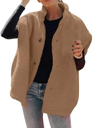 Lazzboy Fleecejacke Damen Weste Mäntel Für Teddyjacke Steppweste Loose Fit Fleece Ärmellos Pelzjacke Leicht Einfarbig Wärmende Softshell Outdoor, Freizeit Langlebige Thermische