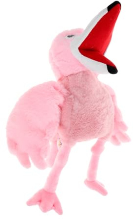 Hohopeti Plüsch Flamingo Handpuppe Handspielzeug Weiches Kuscheltier Puppentheater Für Interaktives Erzählen Und Eltern Junge Mädchen Spiel