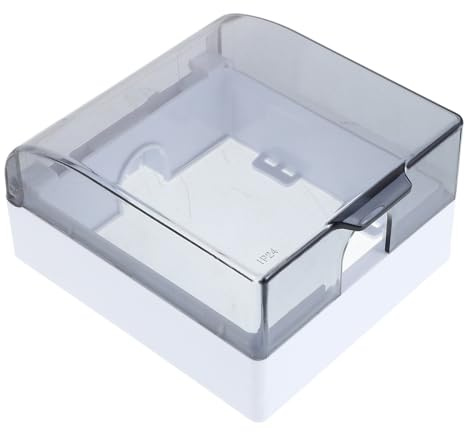 Générique Boîtier Étanche de Protection pour Prise Murale Type Boîte Surélevée Résistante à Eau pour Salle de Bain et Cuisine Protège Prise Électrique Humidité et Projections Noir