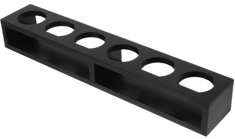 FENICAL Portavasos de Madera para Copas de Vino, Estante Organizador de Almacenamiento 6 Orificios de 4 Cm, Soporte Práctico para Copas en Bares, Ktv y Uso Doméstico